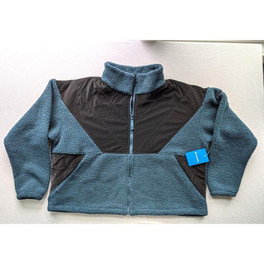 Columbia Fleece Zip Jacket Women's Size XXL Deep Pile Uphill Edge NEW